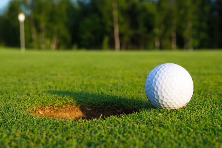 pelota de golf agujero